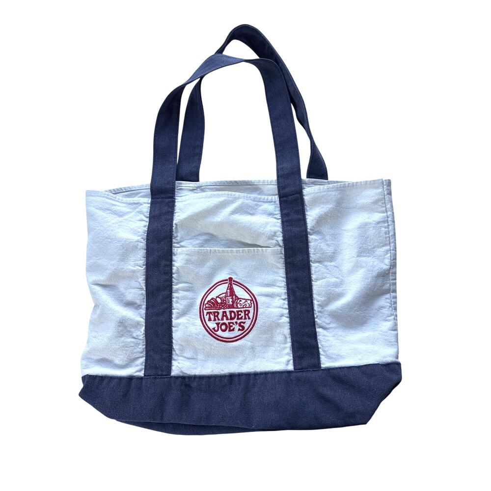 Trader Joe’s Bag Canvas Reusable Heavy Cotton Bas… - image 3